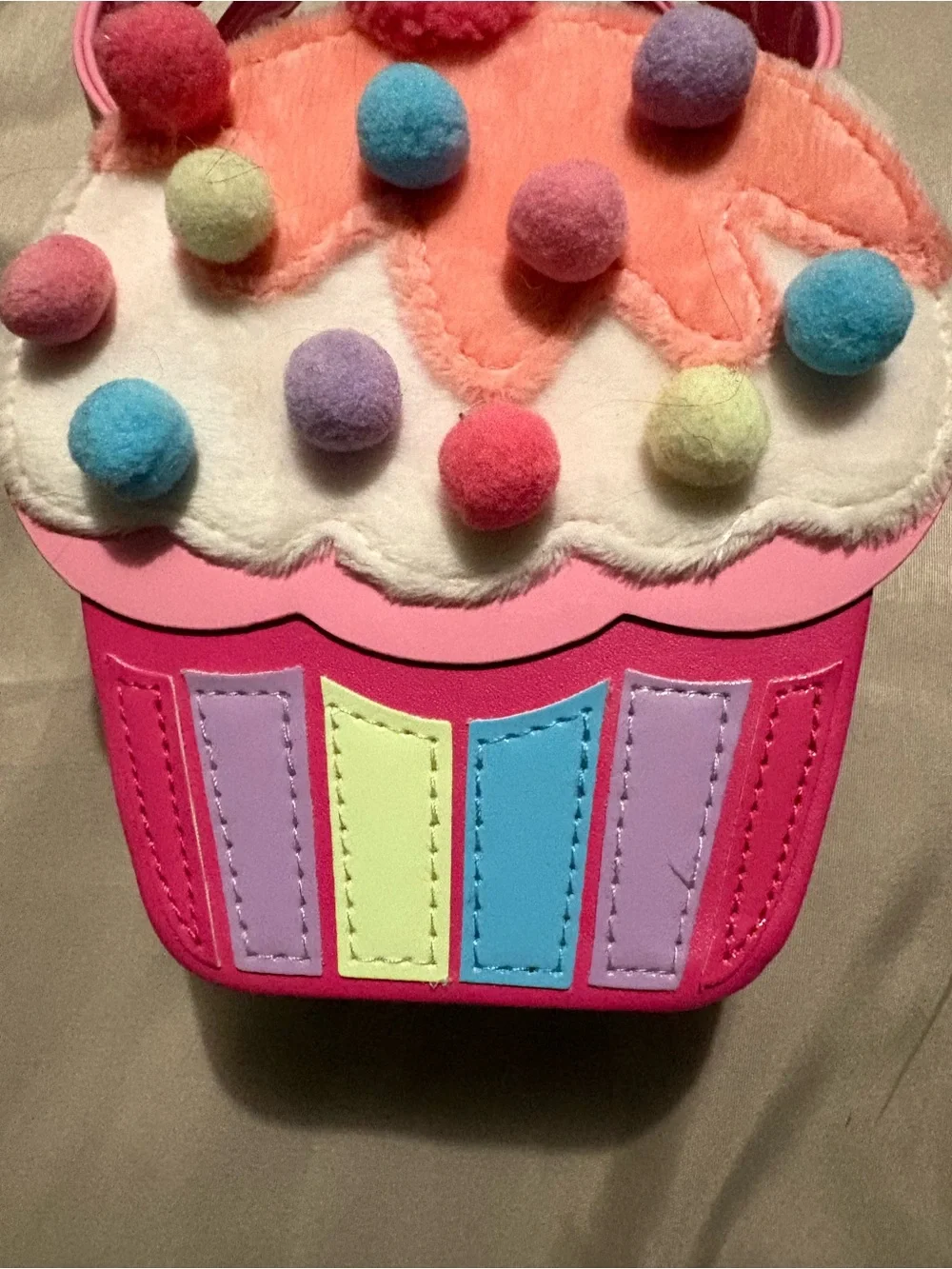 Gymboree Pink Cupcake Pom-Pom Kids Handbag